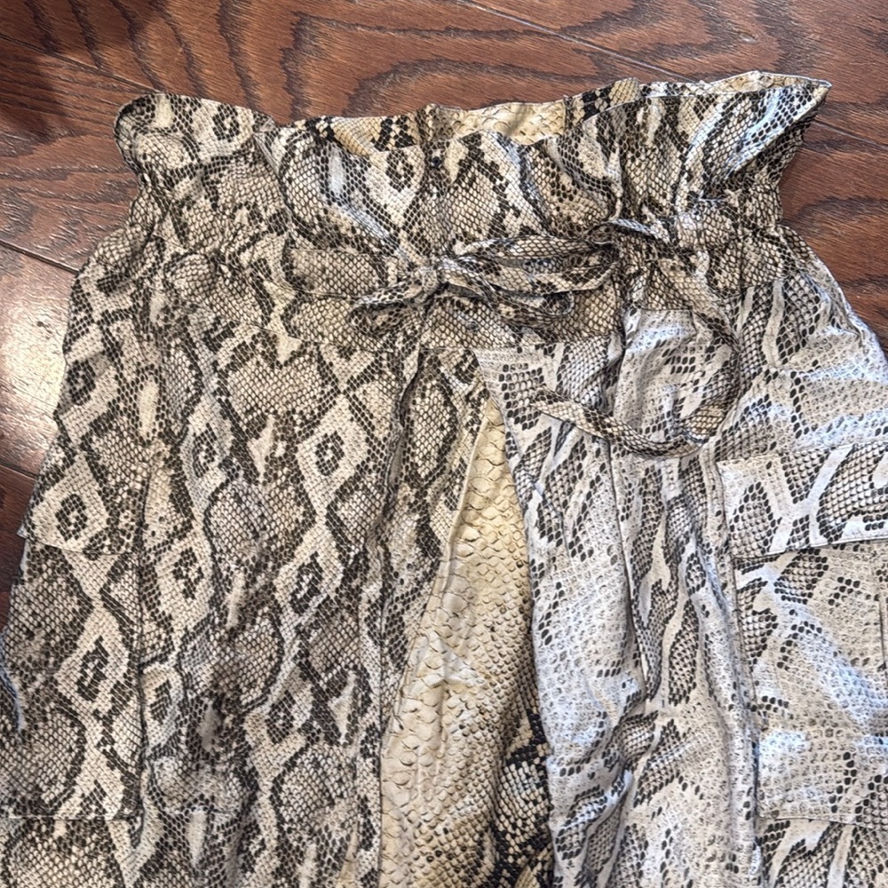 Zara Snake Print Wide Leg Pants - Picture 5 of 9